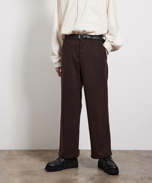 JUNRED（ジュンレッド）の「【セットアップ対応】エアリーストレッチフラノワイドパンツ（その他パンツ・メンズ・チャコールグレー/ダークブラウン/ブラウン/ベージュ系その他・S/M/L）」の14枚目の写真