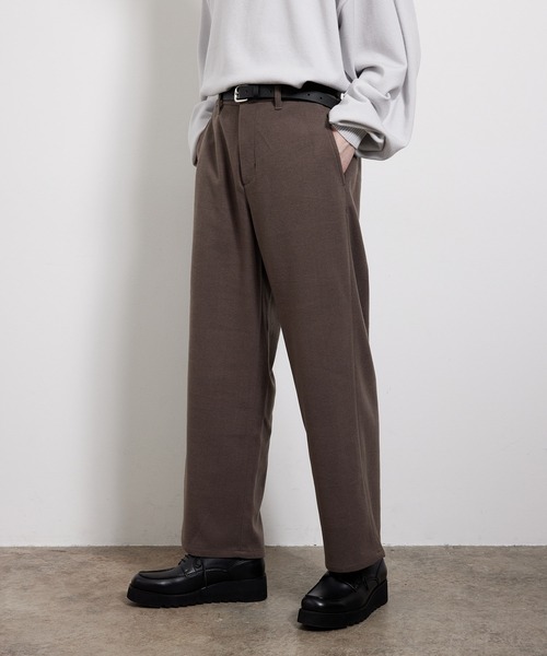 JUNRED（ジュンレッド）の「【セットアップ対応】エアリーストレッチフラノワイドパンツ（その他パンツ・メンズ・チャコールグレー/ダークブラウン/ブラウン/ベージュ系その他・S/M/L）」の16枚目の写真