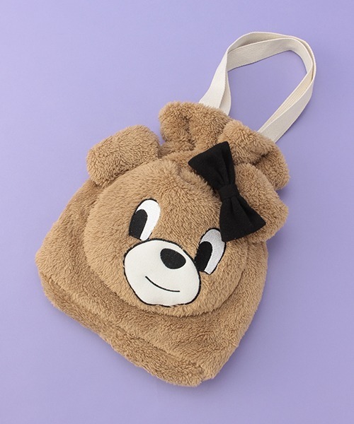 by LOVEiT(バイラビット)の「トートバッグ(ラビコ・ビビ)【もこもこ】【くま柄】(トートバッグ・キッズ・ベージュ/アイボリー・FREE)」の1枚目の写真