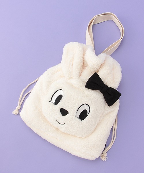 by LOVEiT(バイラビット)の「トートバッグ(ラビコ・ビビ)【もこもこ】【くま柄】(トートバッグ・キッズ・ベージュ/アイボリー・FREE)」の2枚目の写真