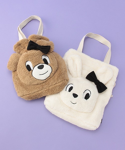 by LOVEiT(バイラビット)の「トートバッグ(ラビコ・ビビ)【もこもこ】【くま柄】(トートバッグ・キッズ・ベージュ/アイボリー・FREE)」の12枚目の写真