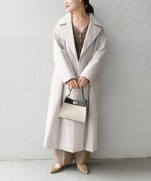 〈手洗い可能〉ストレッチタフタコート◆