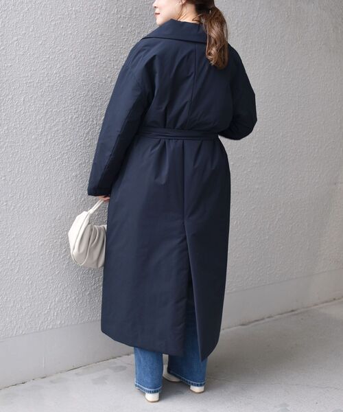SHIPS（シップス）の「〈手洗い可能〉ストレッチタフタコート◆（その他アウター・レディース・ベージュ/ネイビー・36/38）」の12枚目の写真