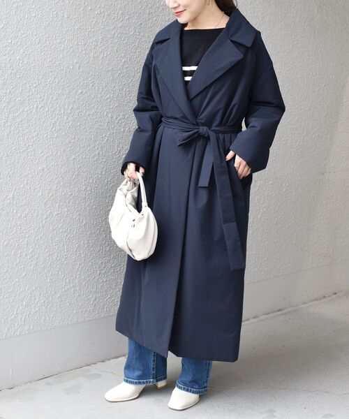 未使用　タグ付　シップス　ストレッチタフタコート　ネイビー　手洗い可 セール】〈手洗い可能〉ストレッチタフタコート◇（その他アウター