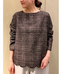 BEARDSLEY | 裾スカラーループチェックブラウス(シャツ/ブラウス)