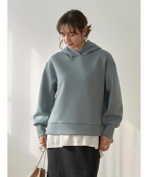 earth music&ecology（アースミュージックアンドエコロジー）の「もちぽわパーカー＊（パーカー・レディース・チャコールグレー/ベージュ/ミント/ブラウン/ラベンダー/アイボリー・FREE）」の11枚目の写真