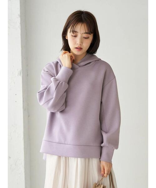 earth music&ecology（アースミュージックアンドエコロジー）の「もちぽわパーカー＊（パーカー・レディース・チャコールグレー/ベージュ/ミント/ブラウン/ラベンダー/アイボリー・FREE）」の17枚目の写真