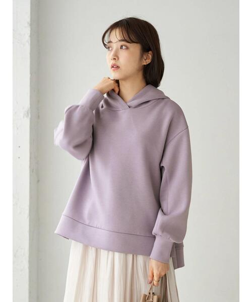 earth music&ecology（アースミュージックアンドエコロジー）の「もちぽわパーカー＊（パーカー・レディース・チャコールグレー/ベージュ/ミント/ブラウン/ラベンダー/アイボリー・FREE）」の6枚目の写真