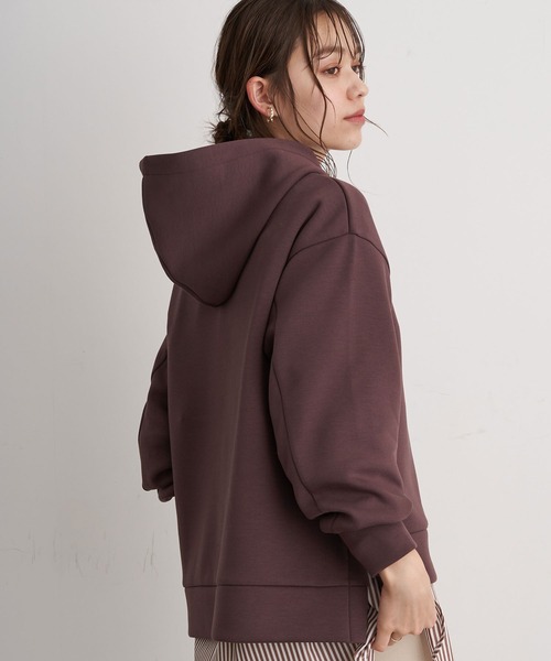 earth music&ecology（アースミュージックアンドエコロジー）の「もちぽわパーカー＊（パーカー・レディース・チャコールグレー/ベージュ/ミント/ブラウン/ラベンダー/アイボリー・FREE）」の3枚目の写真