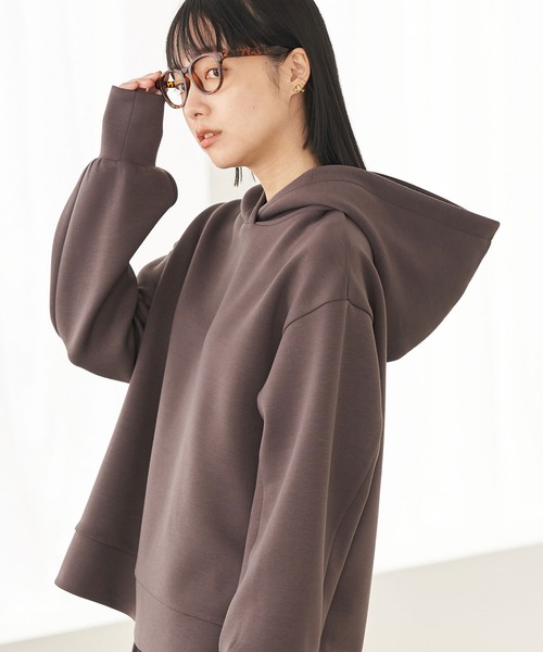 earth music&ecology（アースミュージックアンドエコロジー）の「もちぽわパーカー＊（パーカー・レディース・チャコールグレー/ベージュ/ミント/ブラウン/ラベンダー/アイボリー・FREE）」の2枚目の写真