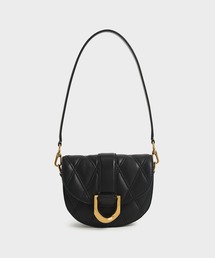 CHARLES & KEITH | ミニガビーヌ キルテッドサドルバッグ / Mini Gabine Quilted Saddle Bag(ショルダーバッグ)