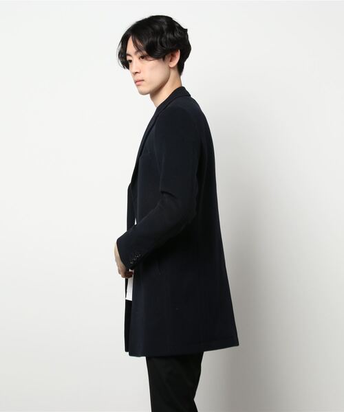 CUSTOM CULTURE（カスタムカルチャー）の「【CUSTOM CULTURE】 ウールモッサー ロング 3B ジャケット（チェスターコート・メンズ・チャコールグレー/ネイビー系・2/3）」の3枚目の写真