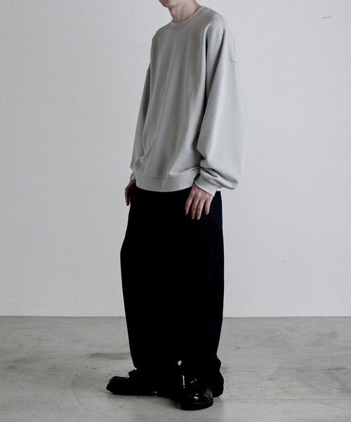 RUUBON】wide crew neck sweat / ワイドクルーネックスウェット