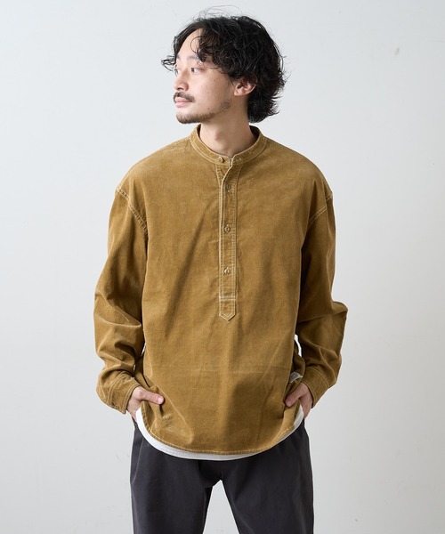 CIAOPANIC TYPY(チャオパニックティピー)の「ヴィンテージライクコーデュロイプルオーバーシャツ(シャツ/ブラウス・メンズ・チャコールグレー/オレンジ/サンドベージュ・MEDIUM/LARGE)」の16枚目の写真