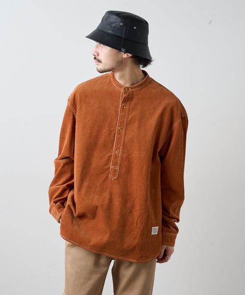 CIAOPANIC TYPY(チャオパニックティピー)の「ヴィンテージライクコーデュロイプルオーバーシャツ(シャツ/ブラウス・メンズ・チャコールグレー/オレンジ/サンドベージュ・MEDIUM/LARGE)」の10枚目の写真