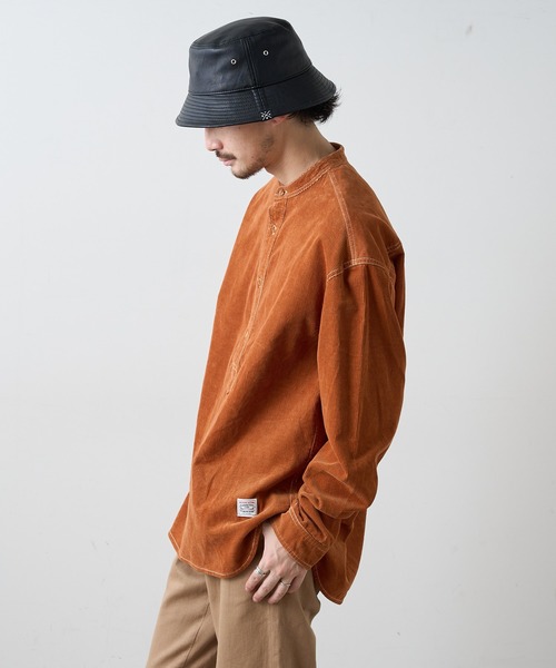 CIAOPANIC TYPY(チャオパニックティピー)の「ヴィンテージライクコーデュロイプルオーバーシャツ(シャツ/ブラウス・メンズ・チャコールグレー/オレンジ/サンドベージュ・MEDIUM/LARGE)」の11枚目の写真
