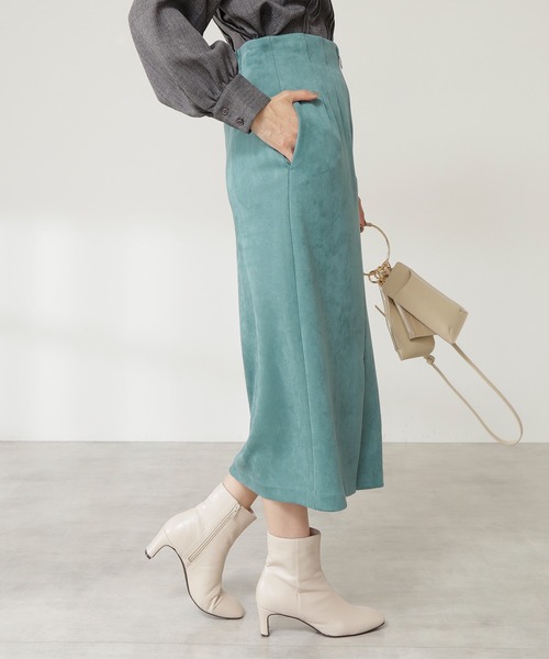 N.（N. Natural Beauty Basic）（エヌエヌナチュラルビューティーベーシック）の「【S Size Line】◆フェイクスウェードタイトスカート（スカート・レディース・モカ/ピンク/グリーン/グレー・SMALL/MEDIUM）」の19枚目の写真