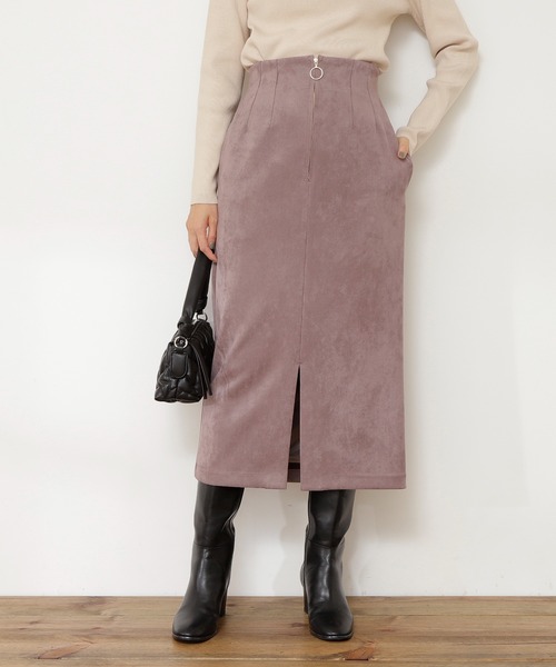 N.（N. Natural Beauty Basic）（エヌエヌナチュラルビューティーベーシック）の「【S Size Line】◆フェイクスウェードタイトスカート（スカート・レディース・モカ/ピンク/グリーン/グレー・SMALL/MEDIUM）」の15枚目の写真