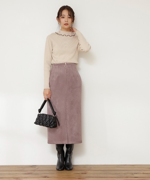 N.（N. Natural Beauty Basic）（エヌエヌナチュラルビューティーベーシック）の「【S Size Line】◆フェイクスウェードタイトスカート（スカート・レディース・モカ/ピンク/グリーン/グレー・SMALL/MEDIUM）」の22枚目の写真