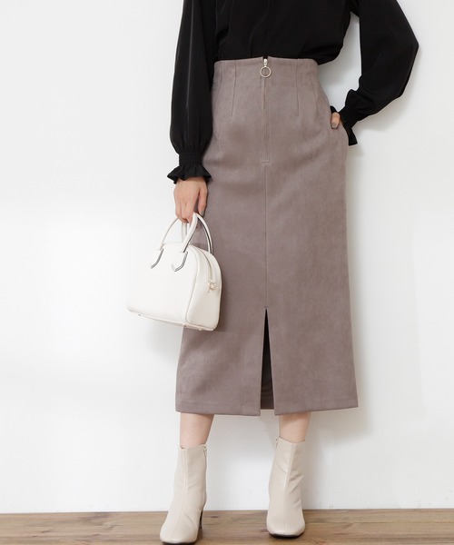 N.（N. Natural Beauty Basic）（エヌエヌナチュラルビューティーベーシック）の「【S Size Line】◆フェイクスウェードタイトスカート（スカート・レディース・モカ/ピンク/グリーン/グレー・SMALL/MEDIUM）」の20枚目の写真