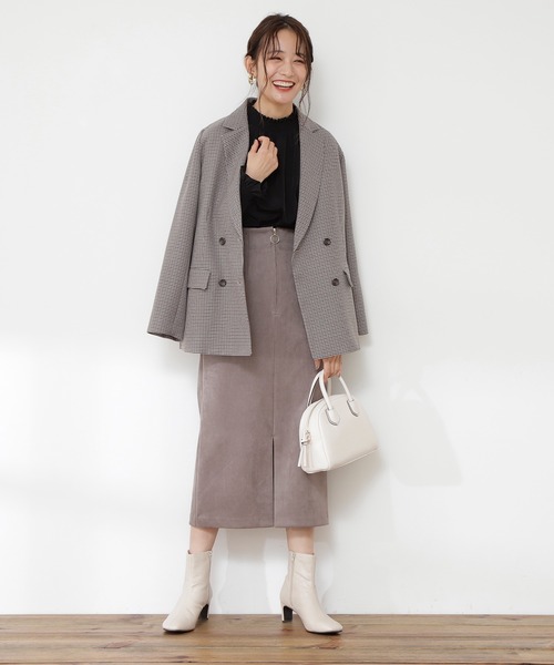 N.（N. Natural Beauty Basic）（エヌエヌナチュラルビューティーベーシック）の「【S Size Line】◆フェイクスウェードタイトスカート（スカート・レディース・モカ/ピンク/グリーン/グレー・SMALL/MEDIUM）」の13枚目の写真