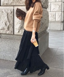 La-gemme | イレギュラーヘムティアードスカート(スカート)