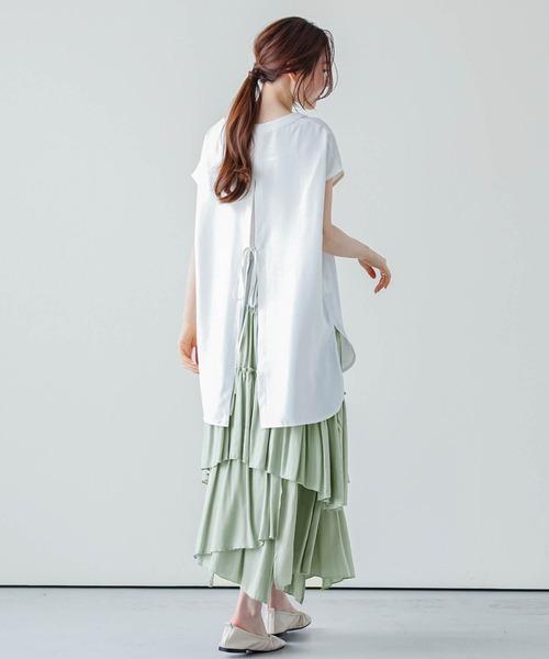 La-gemme（ラジェム）の「イレギュラーヘムティアードスカート（スカート・レディース・ブラック/ブラウン/ベージュ/グリーン/ミント/ホワイト/ホワイト系その他/ブラウン系その他・M/L）」の21枚目の写真