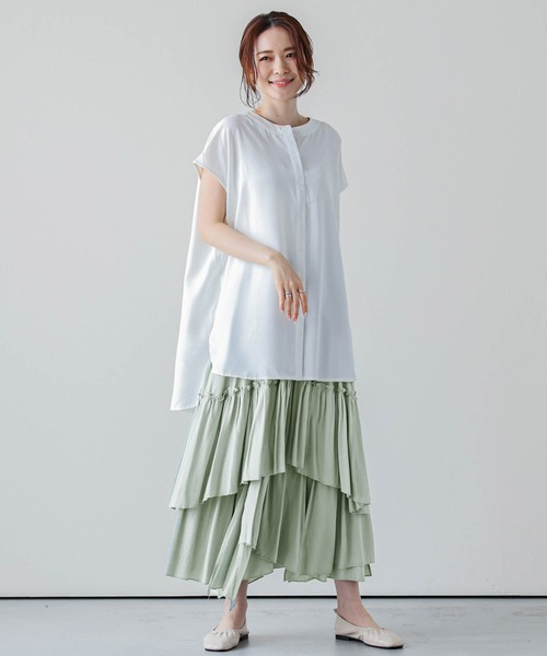 La-gemme（ラジェム）の「イレギュラーヘムティアードスカート（スカート・レディース・ブラック/ブラウン/ベージュ/グリーン/ミント/ホワイト/ホワイト系その他/ブラウン系その他・M/L）」の20枚目の写真
