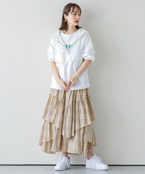 La-gemme（ラジェム）の「イレギュラーヘムティアードスカート（スカート・レディース・ブラック/ブラウン/ベージュ/グリーン/ミント/ホワイト/ホワイト系その他/ブラウン系その他・M/L）」の17枚目の写真