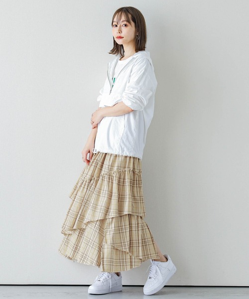 La-gemme（ラジェム）の「イレギュラーヘムティアードスカート（スカート・レディース・ブラック/ブラウン/ベージュ/グリーン/ミント/ホワイト/ホワイト系その他/ブラウン系その他・M/L）」の16枚目の写真