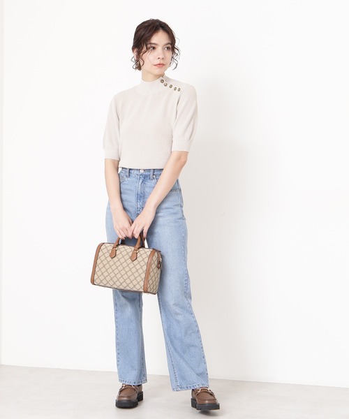 N.（N. Natural Beauty Basic）（エヌエヌナチュラルビューティーベーシック）の「【追加生産】◆モノグラムミニボストンバッグ（ボストンバッグ・レディース・ブラック系その他/ベージュ系その他/ホワイト系その他・ﾌﾘ-）」の7枚目の写真