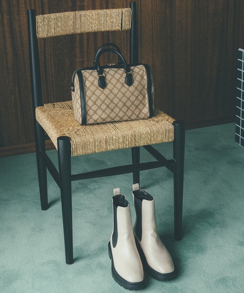 N.（N. Natural Beauty Basic）（エヌエヌナチュラルビューティーベーシック）の「【追加生産】◆モノグラムミニボストンバッグ（ボストンバッグ・レディース・ブラック系その他/ベージュ系その他/ホワイト系その他・ﾌﾘ-）」の13枚目の写真