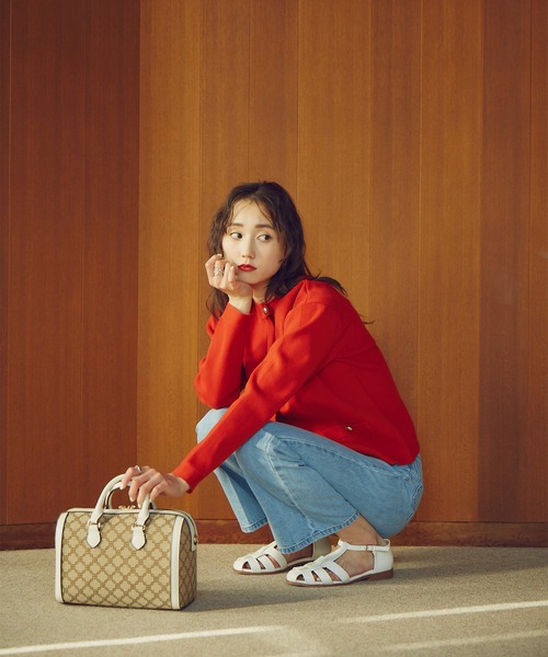 N.（N. Natural Beauty Basic）（エヌエヌナチュラルビューティーベーシック）の「【追加生産】◆モノグラムミニボストンバッグ（ボストンバッグ・レディース・ブラック系その他/ベージュ系その他/ホワイト系その他・ﾌﾘ-）」の5枚目の写真