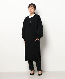 【限定】ananaノーカラーニットソーコート