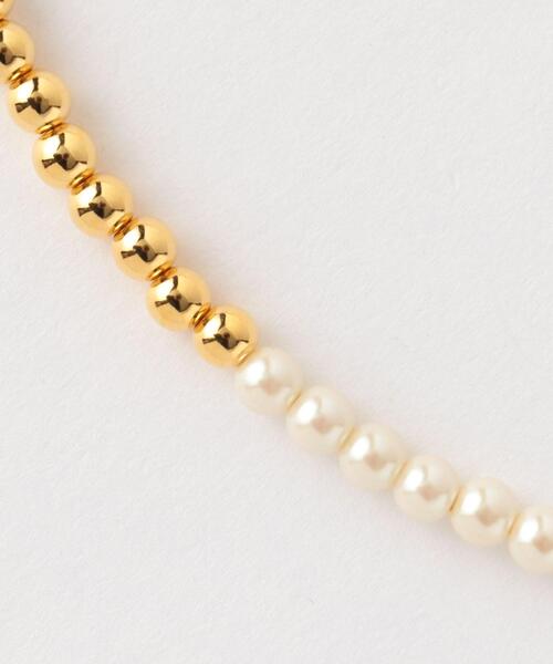 green label relaxing（グリーンレーベルリラクシング）の「フェイクパール ＆ボール 3WAY ネックレス（ネックレス・レディース・シルバー/ゴールド・FREE）」の3枚目の写真