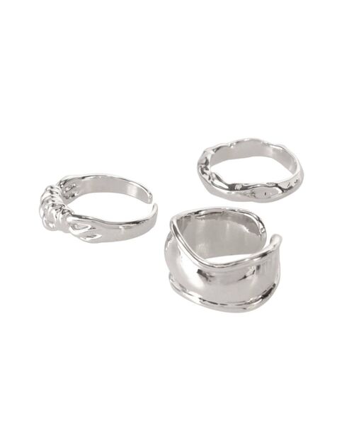 EVRIS（エヴリス）の「MELT 3PCS リング（リング・レディース・シルバー/ゴールド・FREE）」の2枚目の写真