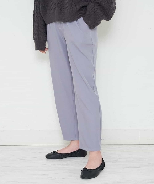 a.v.v（アーヴェヴェ）の「[150-160]タックテーパードパンツ（スラックス・キッズ・グリーン/ライトブルー・150/160）」の7枚目の写真