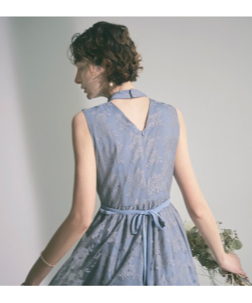 RUIRUE BOUTIQUE(ルイルエブティック)の「プチハイネックロングレースワンピース結婚式 お呼ばれ パーティー ドレス(ドレス・レディース・ブルー/パープル/ブラック/ベージュ・S/M/L)」の13枚目の写真
