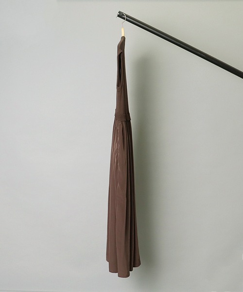 ADAWAS（アダワズ）の「【 ADAWAS / アダワス 】 GATHERED DRESS / ギャザードレス（ワンピース・レディース・ブラウン/ピンク・FREE）」の3枚目の写真