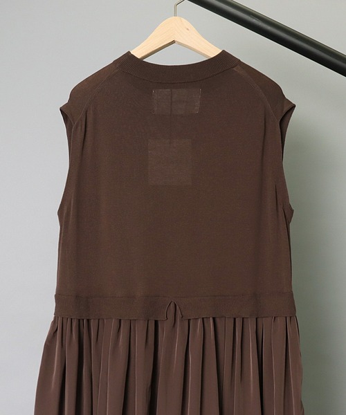 ADAWAS（アダワズ）の「【 ADAWAS / アダワス 】 GATHERED DRESS / ギャザードレス（ワンピース・レディース・ブラウン/ピンク・FREE）」の7枚目の写真