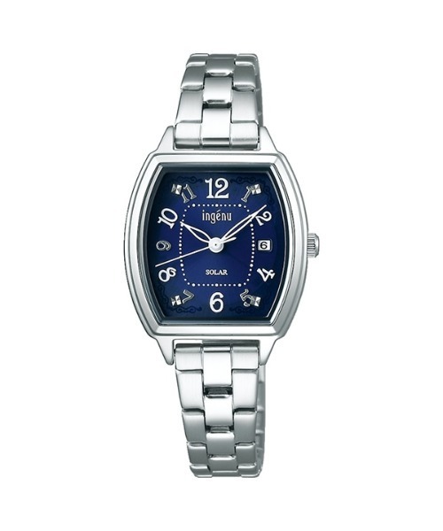 Seiko Ingenu アナログ腕時計 トノー 腕時計 レディース 日付表示付き レディース Ahjd414 Ahjd415 アナログ腕時計 ソーラー