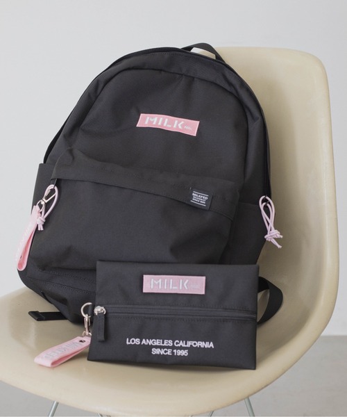 MILKFED.(ミルクフェド)の「MILKFED. BASIC DAYPACK/ブランドロゴ デイパック/リュックサック/バックパック(バックパック/リュック・レディース・ブラック/レッド/ライトパープル/ライトピンク/ライトグリーン・ONE SIZE)」の11枚目の写真