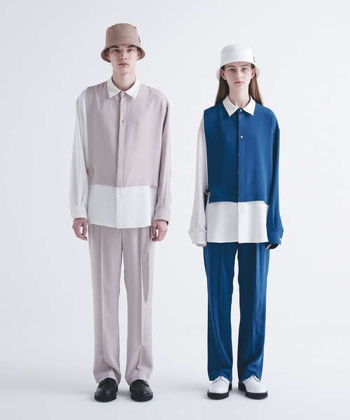 CULLNI（クルニ）の「22-SS-005 ダブルサテンコンビシャツ