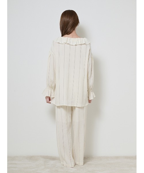 snidel home ダブルガーゼシリーズ　ブラウス　ロングパンツセット　新品 SNIDEL HOME（スナイデルホーム）の「ダブルガーゼ チェリー