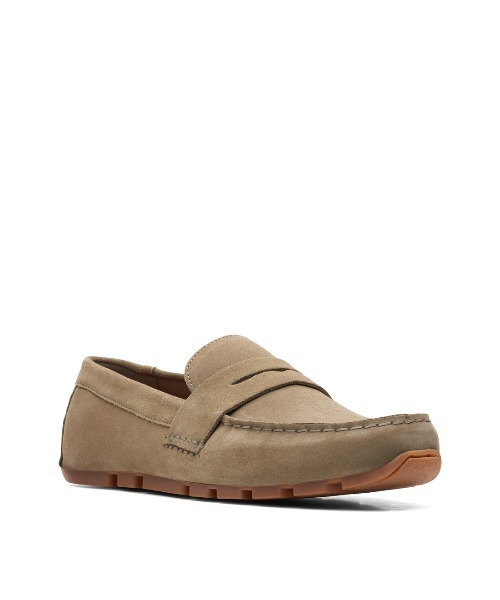 Clarks(クラークス)の「Oswick Bar / オズウィックバー(オリーブスエード)(ローファー・メンズ・ダークオリーブ・UK8.5/UK9.5/UK7/UK8/UK9/UK6/UK6.5/UK7.5/UK10)」の2枚目の写真