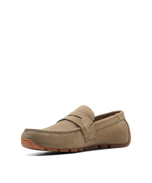 Clarks(クラークス)の「Oswick Bar / オズウィックバー(オリーブスエード)(ローファー・メンズ・ダークオリーブ・UK8.5/UK9.5/UK7/UK8/UK9/UK6/UK6.5/UK7.5/UK10)」の4枚目の写真