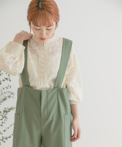 ブラウス シャツ フロントリーフジャガードトップス レディース ITEMS URBANRESEARCH（アイテムズ アーバンリサーチ）の「リーフ
