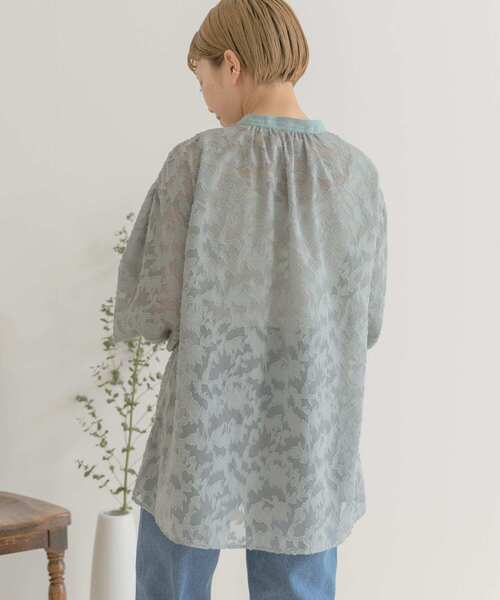 ブラウス シャツ フロントリーフジャガードトップス レディース ITEMS URBANRESEARCH（アイテムズ アーバンリサーチ）の「リーフ