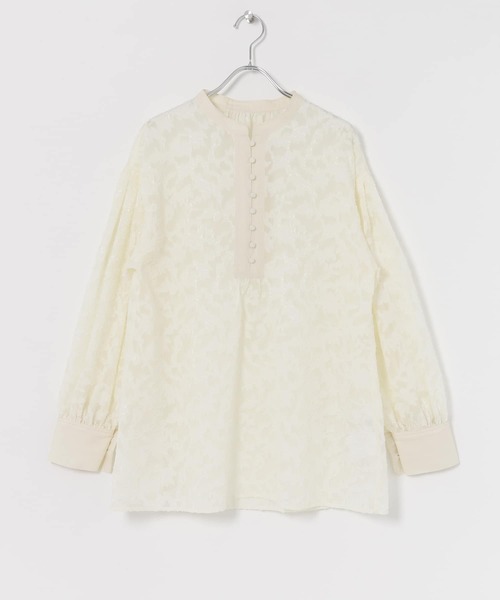 ブラウス シャツ フロントリーフジャガードトップス レディース ITEMS URBANRESEARCH（アイテムズ アーバンリサーチ）の「リーフ