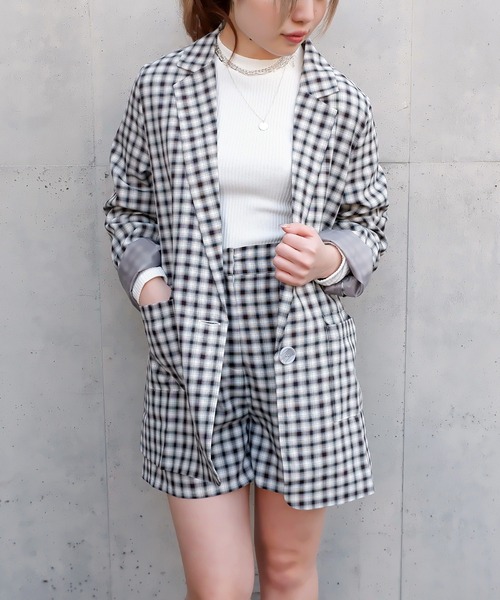 SPIRALGIRL(スパイラルガール)の「チェック柄ショートパンツ(その他パンツ・レディース・イエロー系/ブラック系・FREE)」の14枚目の写真